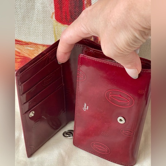 CARTIER PARIS Patent Leather⭐️Happy Birthday⭐️Stunning Zipper-Pull⭐️AuThEnTiC - Picture 9 of 16